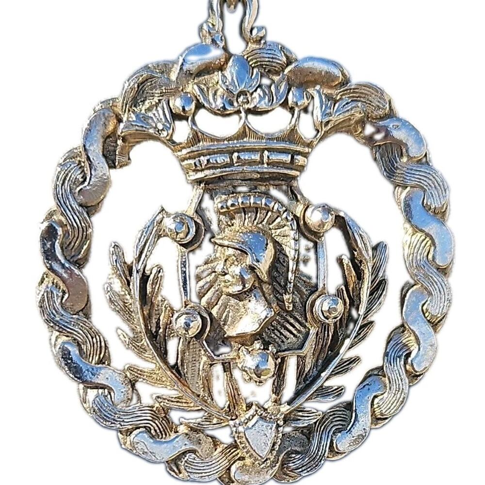 Castle core pendant with chain knights Camelot statement